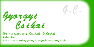 gyorgyi csikai business card