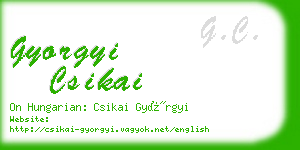 gyorgyi csikai business card